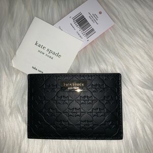 NWT: Kate Spade Black Slim Card Holder